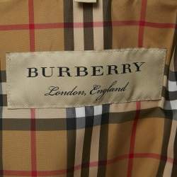 Pre Owned Burberry Brown Tartan Check Zip-Up Quilted Jacket S