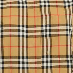 مملوكة مسبقًا Burberry Beige Checks Cotton Long Sleeve Shirt M
