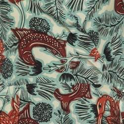 Pre Owned Burberry Pale Blue Mythical Beasts Print Silk Layla Wrap Dress M