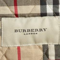 Burberry Black Synthetic Diamond Quilted Jacket L