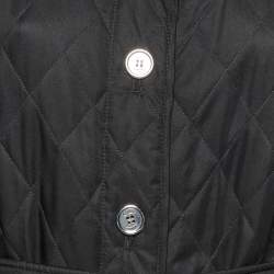 Burberry Black Synthetic Diamond Quilted Jacket L