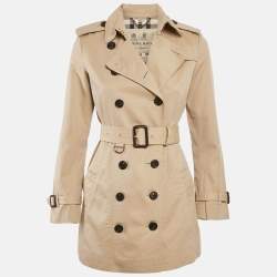 Pre Owned Burberry Beige Gabardine Trench Coat M