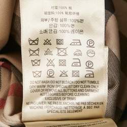 Pre Owned Burberry Beige Gabardine Trench Coat M