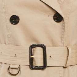Pre Owned Burberry Beige Gabardine Trench Coat M