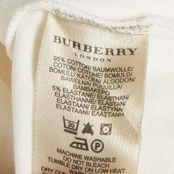 Burberry White Cotton Pique Polo T-Shirt M