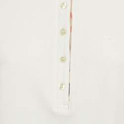 Burberry White Cotton Pique Polo T-Shirt M