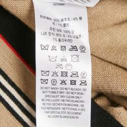 Burberry Beige Wool Knit Short Sleeve Pullover M
