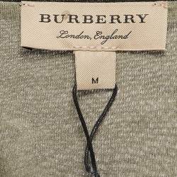 Pre Owned Burberry Black Modal Jersey Layered T-Shirt M