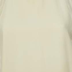 Burberry Cream Silk Sleeveless Top S