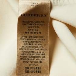 Burberry Cream Silk Sleeveless Top S