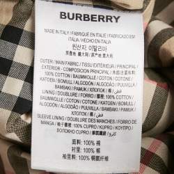 Pre Owned Burberry Brown Cotton Gabardine Double Breasted Trench Coat S