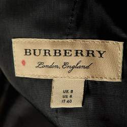 Pre Owned بنطلون بربري مفصل قطن كاروهات أرجواني مقاس صغير (سمول)