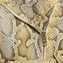 Burberry Prorsum Studded Python Leather Moto Jacket M