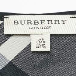 Pre Owned Burberry Black Jersey Ruched Bodycon Dress S