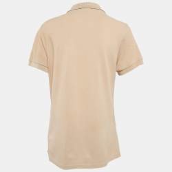 مملوكة مسبقًا Burberry Beige Cotton Pique Polo T-Shirt M