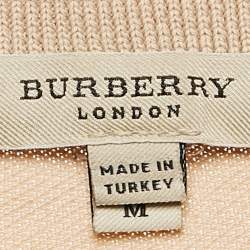 مملوكة مسبقًا Burberry Beige Cotton Pique Polo T-Shirt M