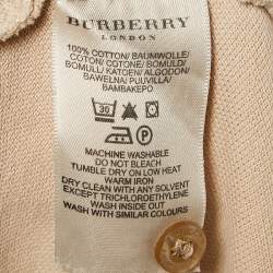 مملوكة مسبقًا Burberry Beige Cotton Pique Polo T-Shirt M