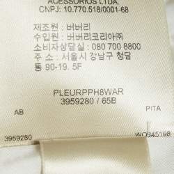 Burberry London White Circular Fil Coupe Crepe Midi Skirt L