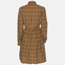 Burberry Brown Check Cotton Dress M