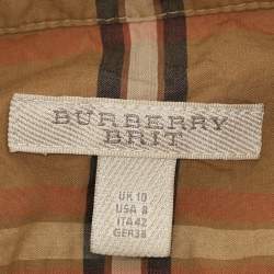 Burberry Brown Check Cotton Dress M