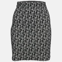 Burberry Black Jacquard Knit B-Charm Mini Skirt XS