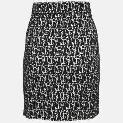 Burberry Black Jacquard Knit B-Charm Mini Skirt XS