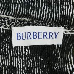 Burberry Black Jacquard Knit Turtle Neck B-Charm Sweater XS