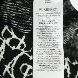 Burberry Black Jacquard Knit Turtle Neck B-Charm Sweater XS