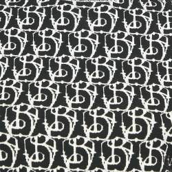Burberry Black Jacquard Knit Turtle Neck B-Charm Sweater XS