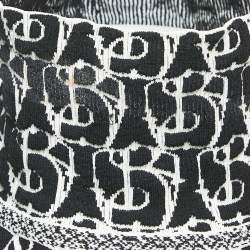 Burberry Black Jacquard Knit Turtle Neck B-Charm Sweater XS