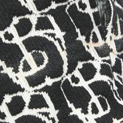 Burberry Black Jacquard Knit Turtle Neck B-Charm Sweater XS