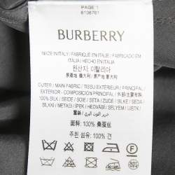 Burberry Grey Taffeta Silk Capelet Trench Dress S
