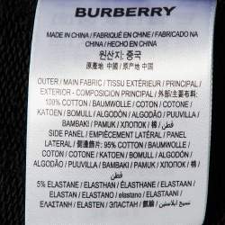 Burberry Black Logo Strip Detail Cotton Knit Joggers M