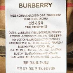 Pre Owned Burberry Beige Nova Check Cotton Straight Leg Pants M