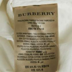 Burberry White Broderie Anglaise Cotton Short Dress S