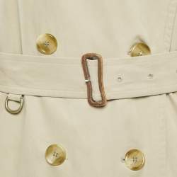 Burberrys' Vintage Beige Cotton Double Breasted Belted Trench Coat XL