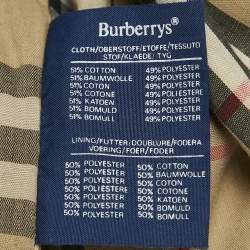 Burberrys' Vintage Beige Cotton Double Breasted Belted Trench Coat XL