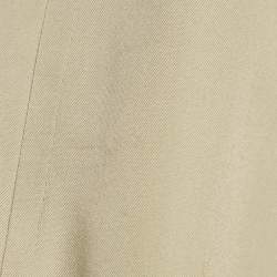 Pre Owned Burberrys' Vintage Beige Cotton Double Breasted Belted Trench Coat L