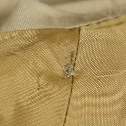 Pre Owned Burberrys' Vintage Beige Cotton Double Breasted Belted Trench Coat L