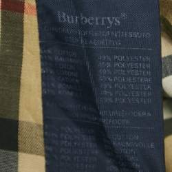 Pre Owned Burberrys' Vintage Beige Cotton Double Breasted Belted Trench Coat L