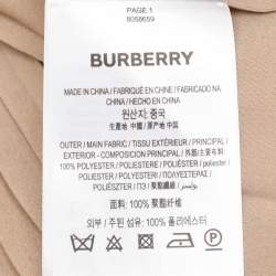 Burberry Beige Pleated Chiffon Midi Skirt XS