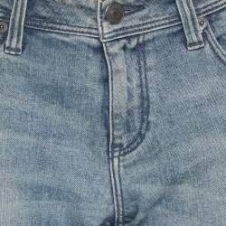Burberry Blue Denim Ripped Detail Skinny Jeans M