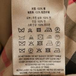 Pre Owned Burberry Beige Gabardine The Kensington Trench Coat S