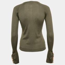 Burberry Brown Wool Buttoned Cardigan S