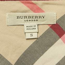 Burberry Red Cotton Full Sleeve T-Shirt S