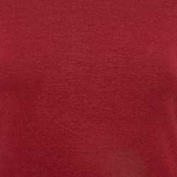 Burberry Red Cotton Full Sleeve T-Shirt S