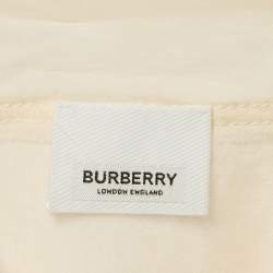 Pre Owned Burberry Beige Silk Raw Edge Detail Shirt M
