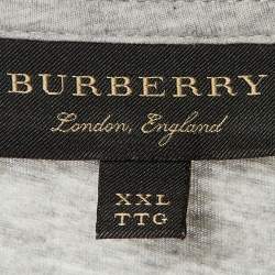 Burberry Grey Printed Cotton Knit T-Shirt XXL