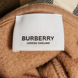 Burberry Beige Vintage Check Patterned Cotton Hoodie XS