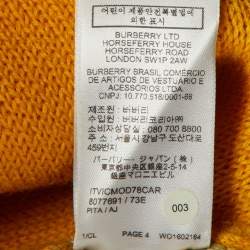 Burberry Yellow Wool Check Plaid Midi Skirt M